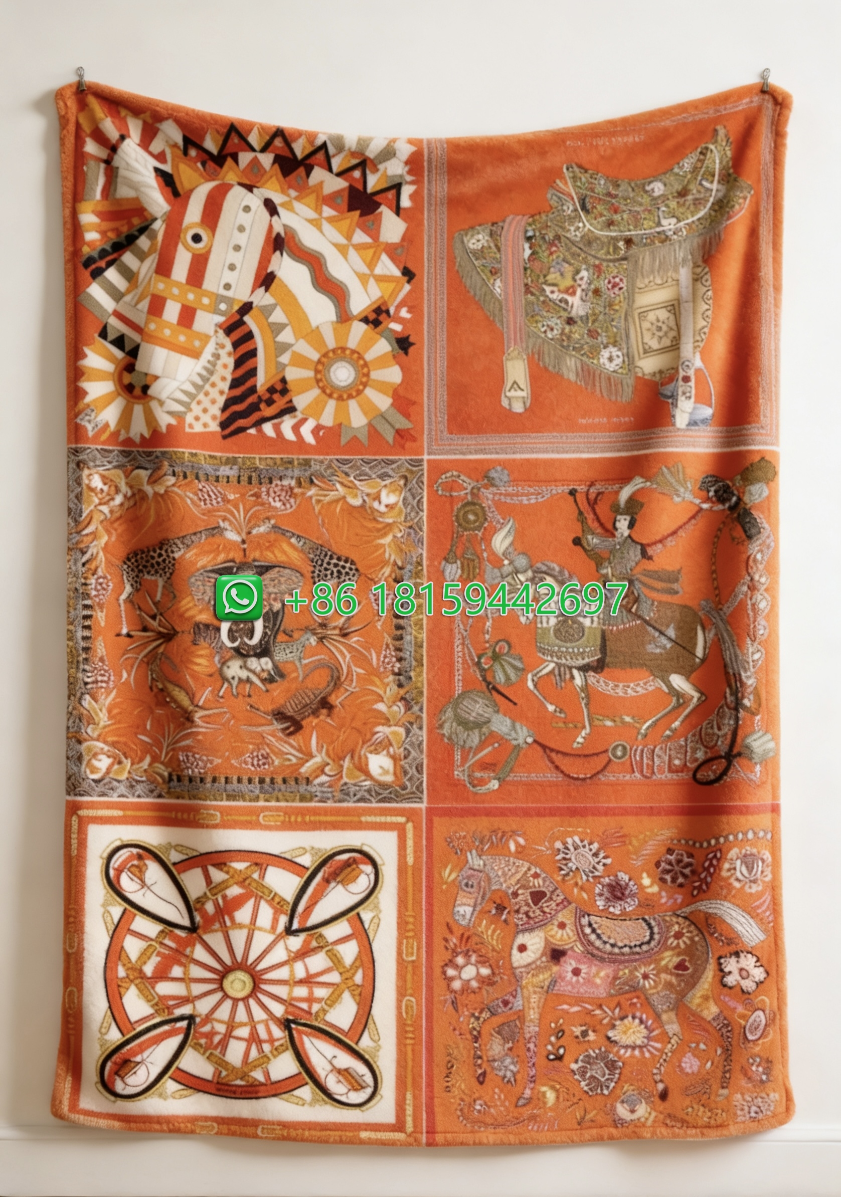 Hermes Throw Blankets